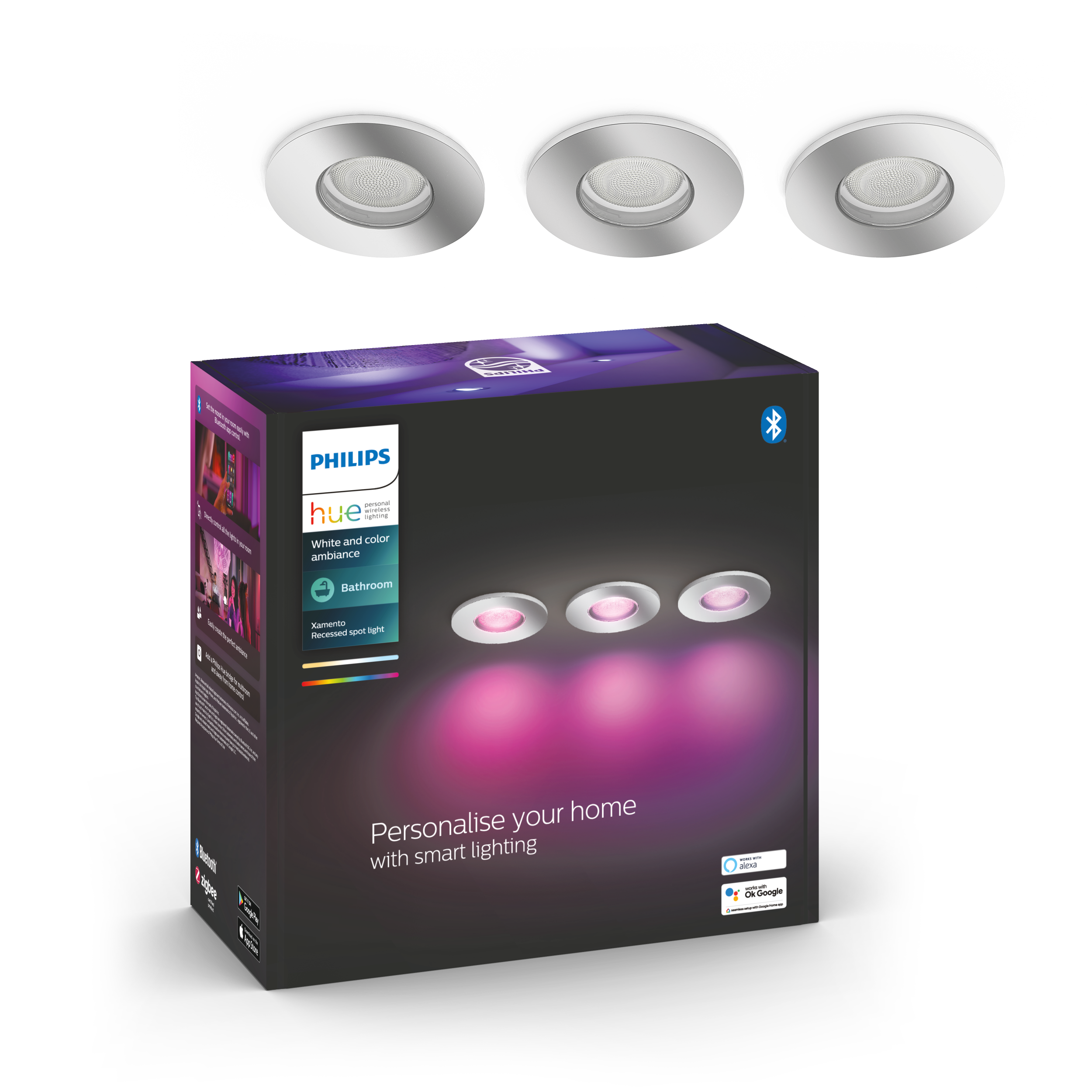 Philips Hue - Xamento Innebygd Spot - White&Color Ambiance