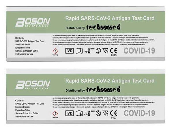 Boson - 2 x Rapid SARS-CoV-2 Antigen Hurtigtest til Privatbrug/Selvtest