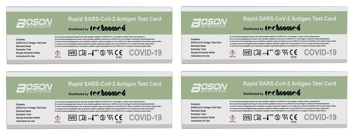 Boson - 4 x Rapid SARS-CoV-2 Antigen Test Card