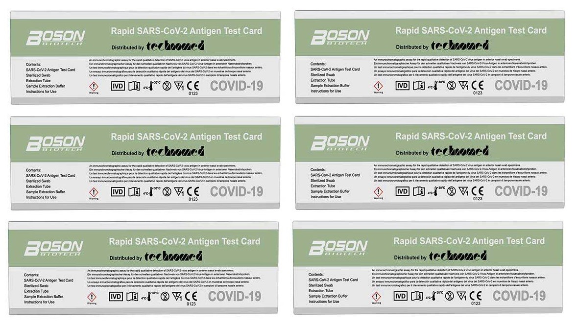 Boson - 6 x Rapid SARS-CoV-2 Antigen Hurtigtest til Privatbrug/Selvtest