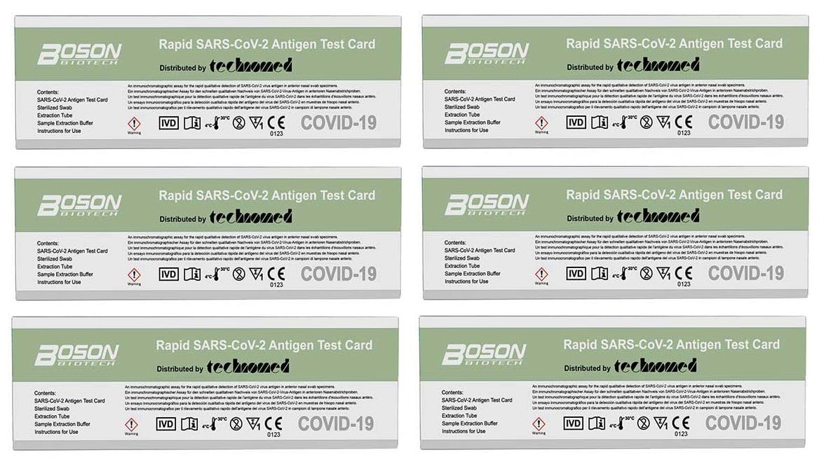 Boson - 6 x Rapid SARS-CoV-2 Antigen Test Card