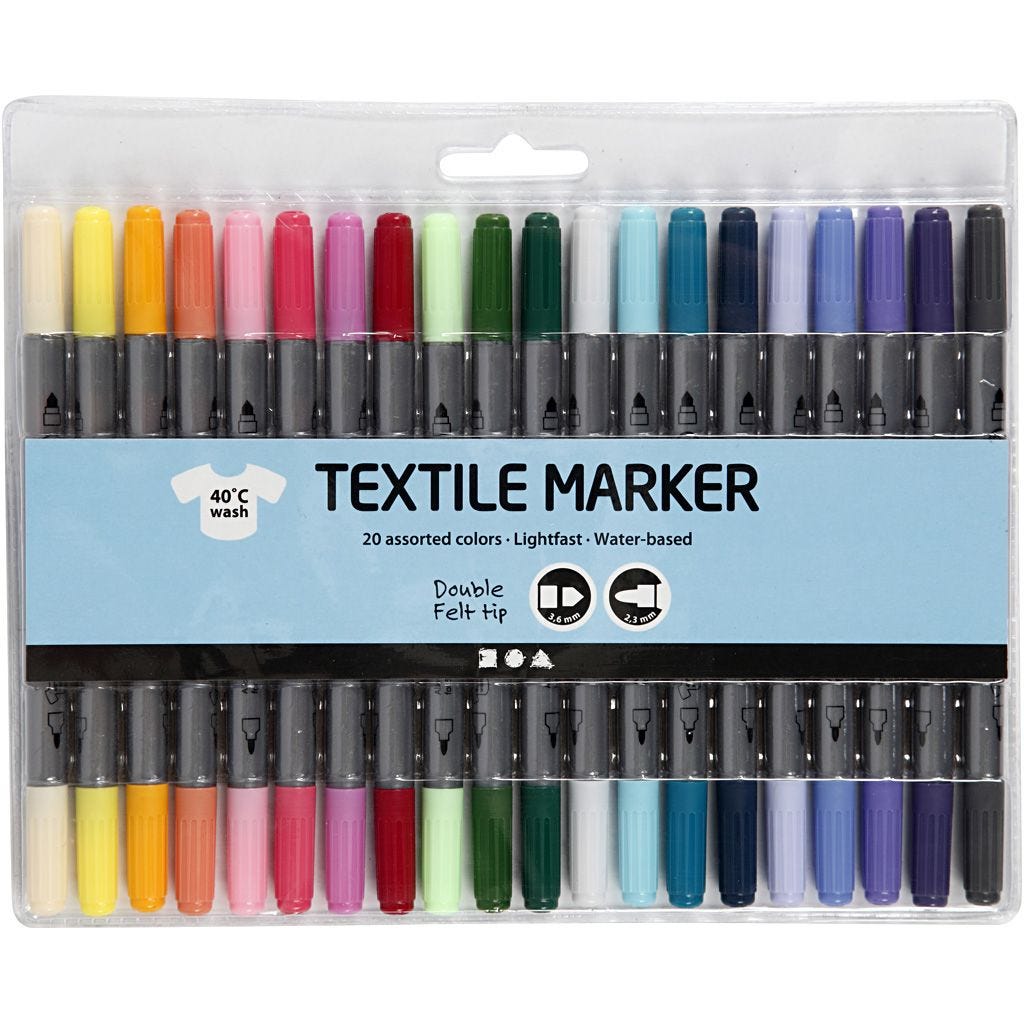 Textile Markers - Assorted Colours 2 (34833) - Leker
