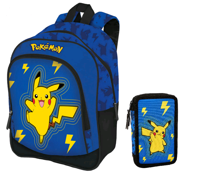 Pokemon - Backpack + Pencil Caser - Light Bolt