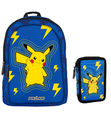 Euromic - Pokemon - Backpack + Pencil Caser - Light Bolt