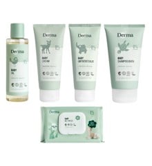 Derma - Eco Baby Shampoo/Bath 150 ml + Oil 150 ml + Cream 100 ml + Ointment 100 ml +  Wet Wipes 64 pcs