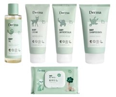 Derma - Eco Baby Shampoo/Bath 150 ml + Oil 150 ml + Cream 100 ml + Ointment 100 ml +  Wet Wipes 64 pcs