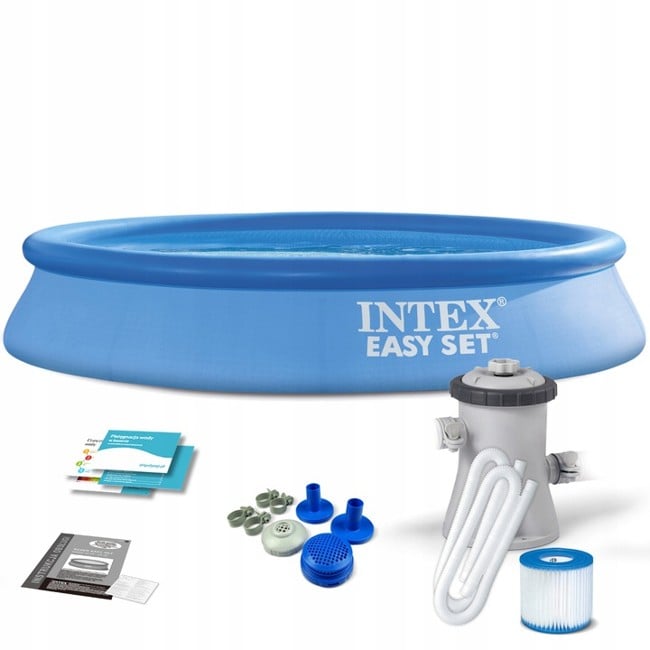 INTEX -  Easy Set Pool Set m/12V Filter Pumpe ( 3.077 L)