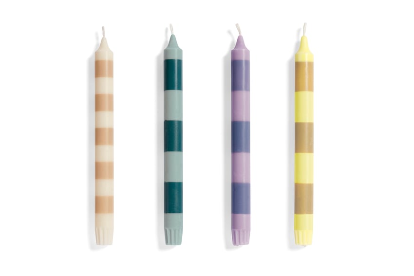 HAY - Stripe Candle Set of 4, Douce