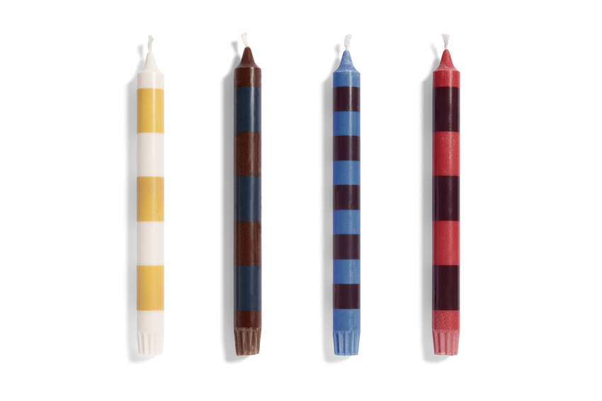 HAY - Stripe Candle Set of 4, Bright