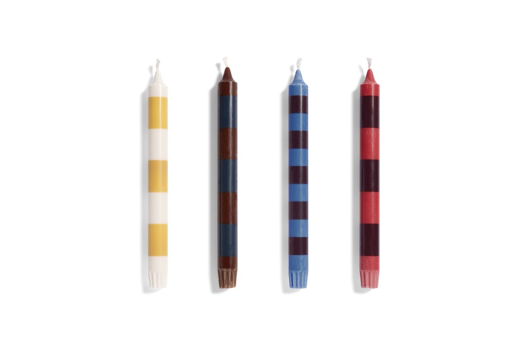 HAY - Stripe Candle Set of 4, Bright