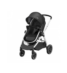 Maxi-Cosi - Zelia2 Strollers - Essential Black (Grey Alu Frame + Black Leather)