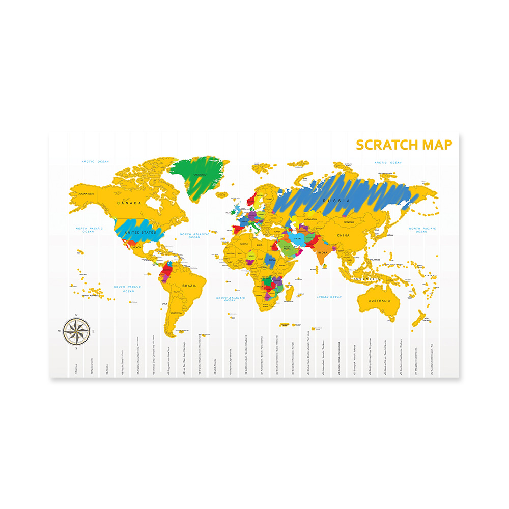 hand Liever Verbazingwekkend Koop Scratch Map (03500) - Gratis verzending