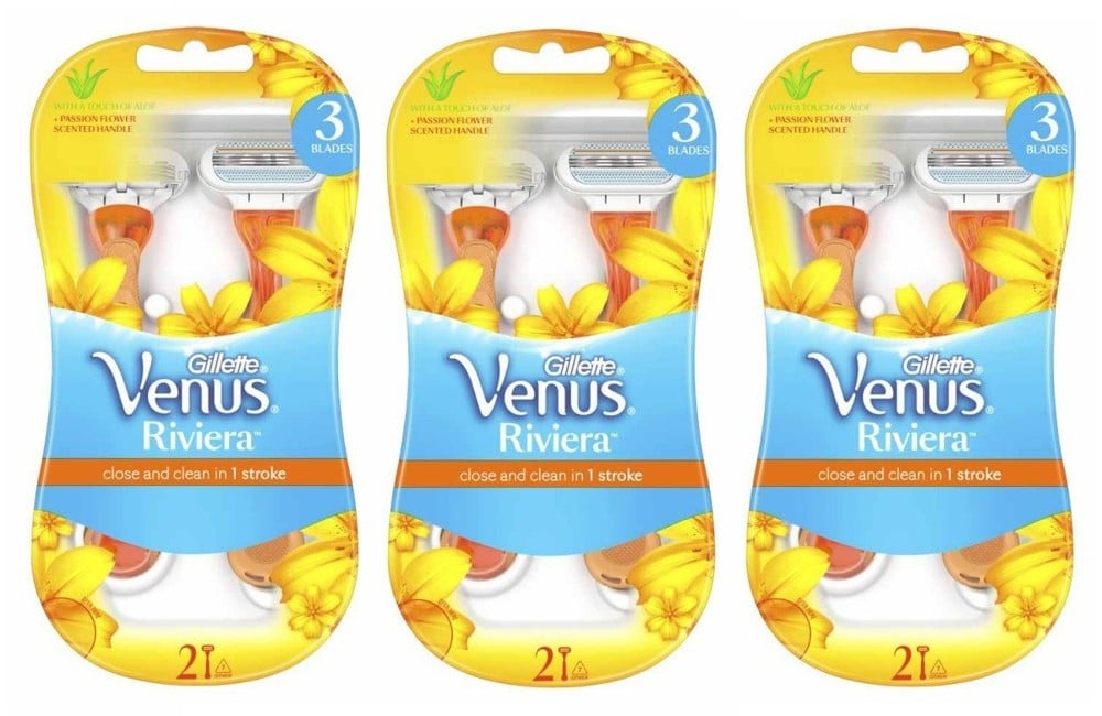 Gillette - 3 x Venus Riviera Disponsable Razors 2'S
