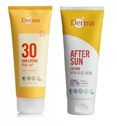 Derma - Sun Lotion SPF 30 200 ml+ After Sun Lotion 200 ml - Sonnencreme