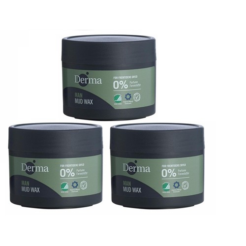 Derma - 3 x Man Mud Wax 75 g