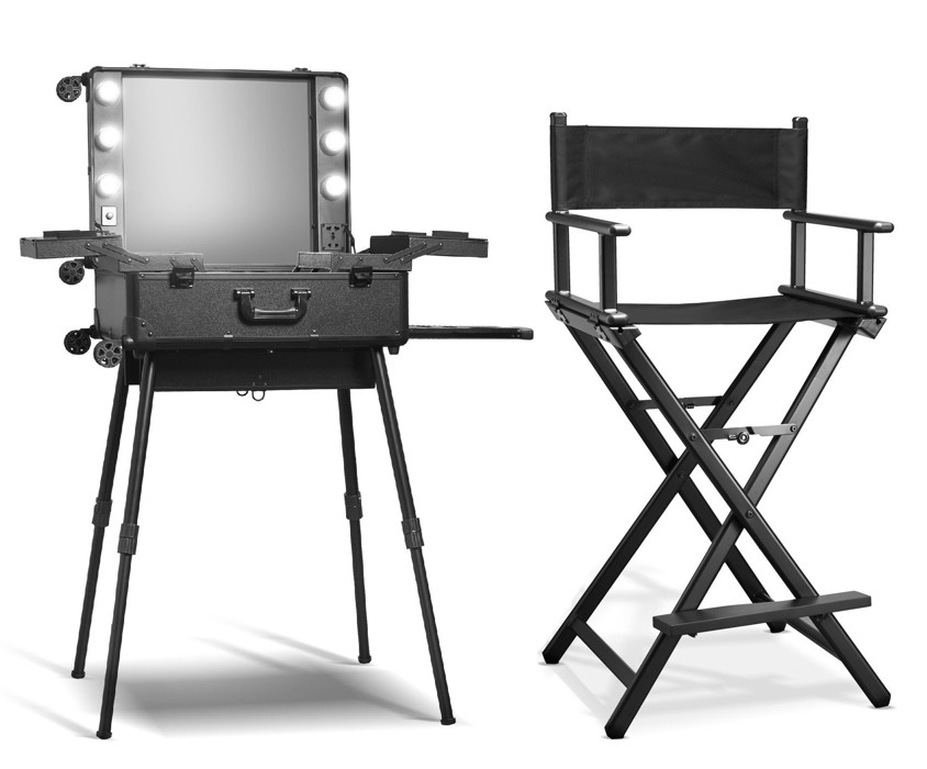 Gillian Jones - MAP Makeup Trolley w. Mirror and LED + MAP Professionnel Makeup Chair