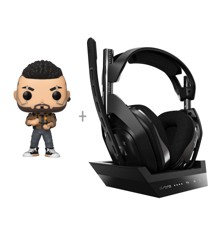 Astro - A50 Wireless + Base Station for PlayStation® 4/PC + Funko! POP - Games: Cyberpunk 2077 -  V-Male (47159) - Bundle