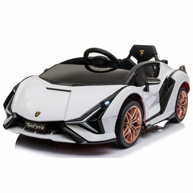 Race N' Ride - Electric Car - Lamborghini Sian - White 4 x 12v