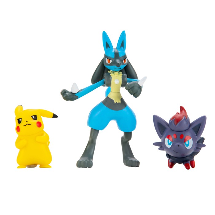 Pokemon - Battle Figure Set 3-Pack - Zorua, Pikachu & Lucario (PKW0170)