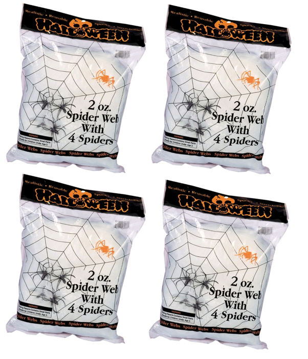Ciao - Spider Web w/4 Spiders (4 bags)
