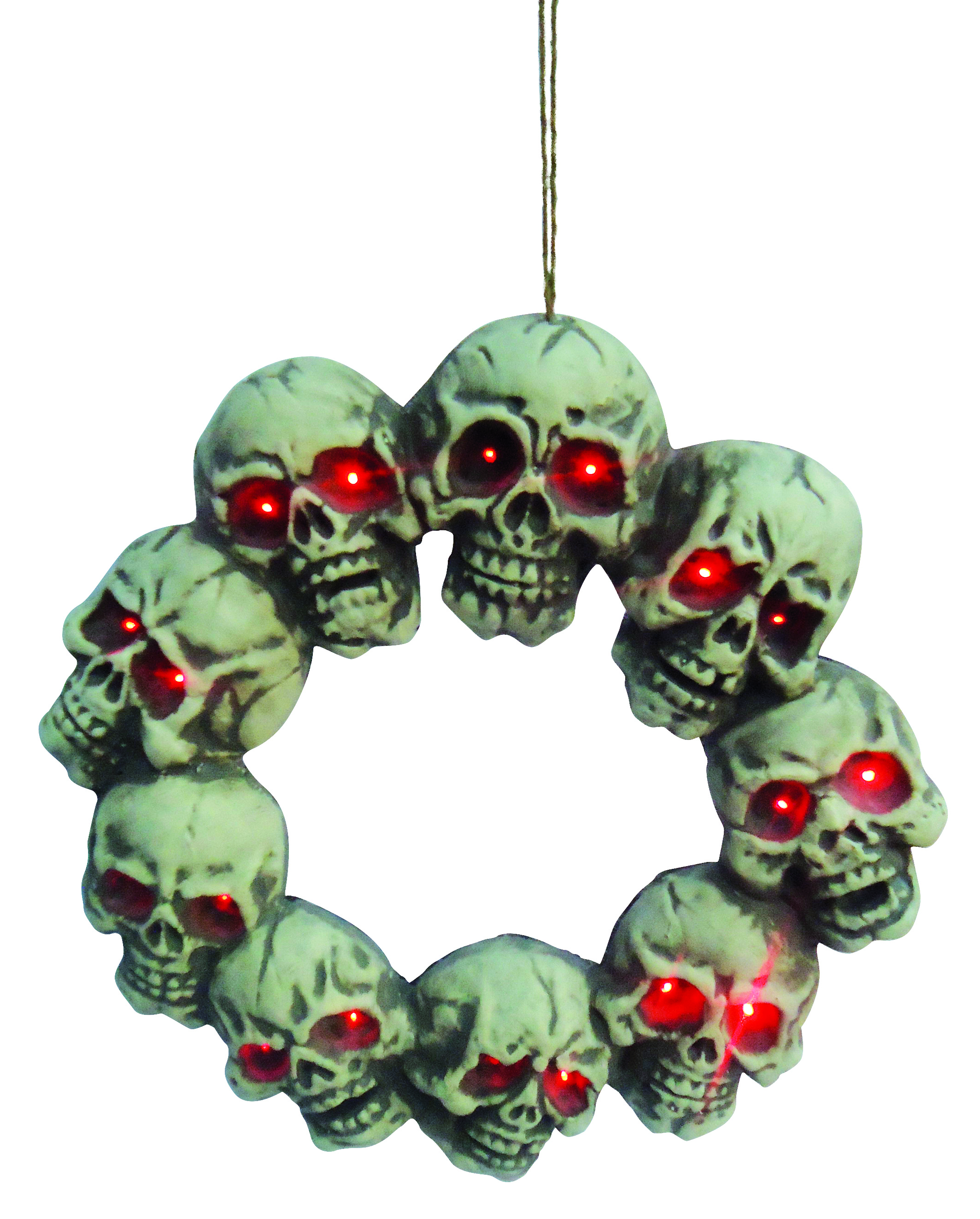 Ciao - Door Wreath w/LED Skulls (C12508)