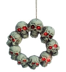 Ciao - Door Wreath w/LED Skulls (C12508)