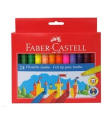 Faber-Castell - Felt tip pen Jumbo, cardboard wallet of 24 (554324)