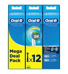 Oral-B - Precision Clean Auka Burstahausar 4+4+4 Stk