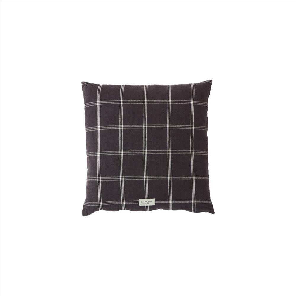 OYOY Living - Kyoto Square Organic Cushion - Antracit