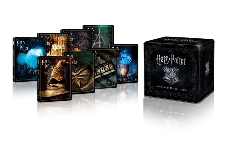 Harry Potter Complete 8-Film Collection Steelbook LIBRARY CASE