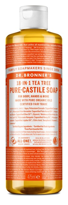 Dr. Bronner's - Pure Castile Liquid Soap Tea tree 475 ml