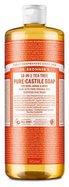 Dr. Bronner's - Pure Castile Liquid Soap Tea tree 945 ml