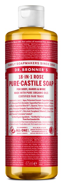 Dr. Bronner's - Pure Castile Liquid Soap Rose 475 ml