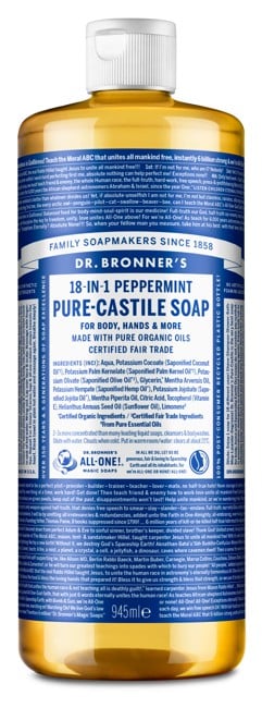 Dr. Bronner's - Pure Castile Liquid Soap Peppermint 945 ml - Duschgel