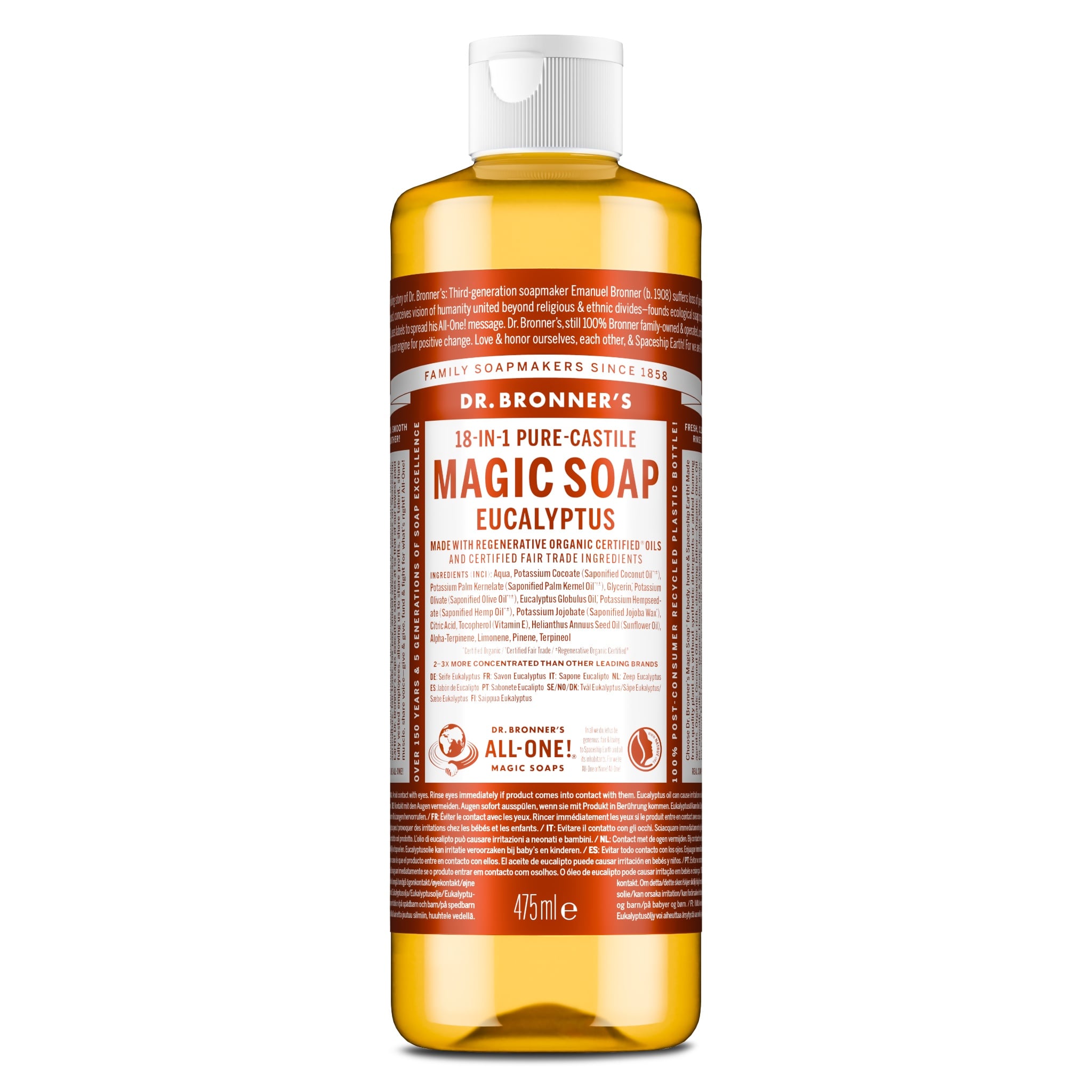 Køb Dr. Bronner's - Pure Castile Liquid Soap Eucalyptus 475 ml - 475