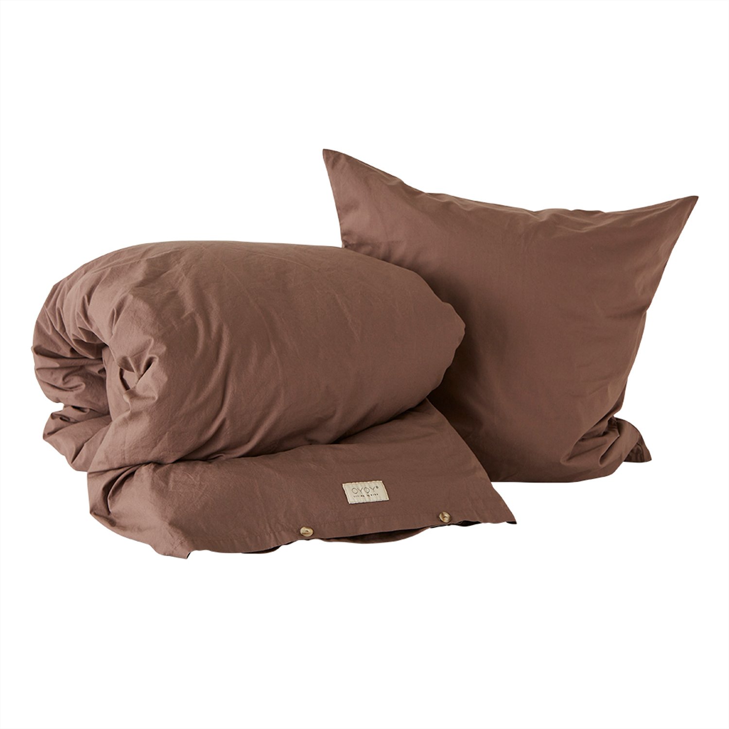 OYOY Living - Nuku Ekologiska sängkläder - 140 x 200 - Choko