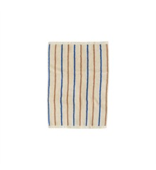 OYOY Living - Raita Økologisk Gæstehåndklæde - 40x60 cm - Caramel / Optic Blue