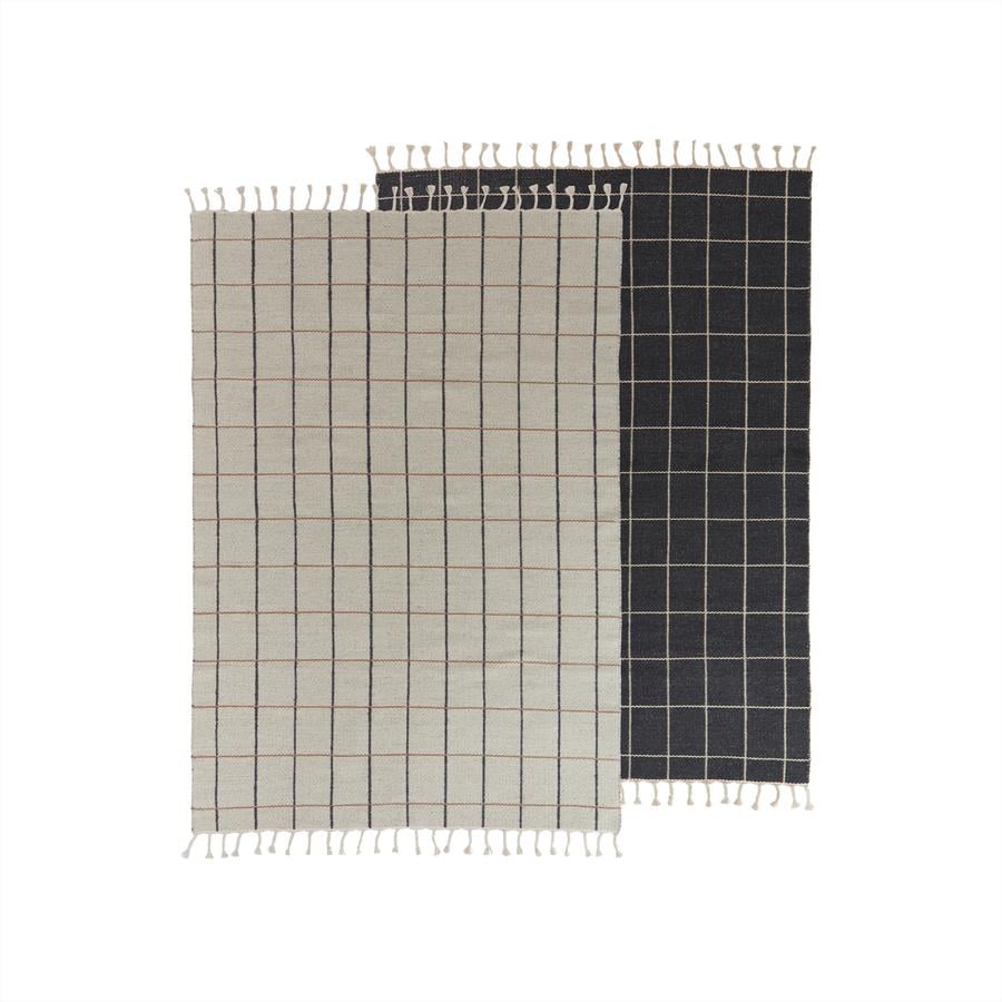 OYOY Living - Grid Rug - Offwhite / Anthracite