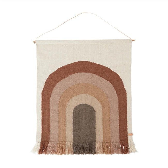 OYOY Mini - Follow The Rainbow Wall Rug - Choko