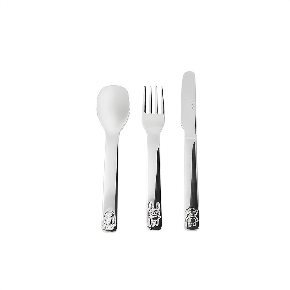 OYOY Mini - Kids Cutlery Stainless steel - Silver