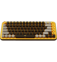 Logitech - POP Keys Wireless Keyboard, Blast Yellow (Nordic)