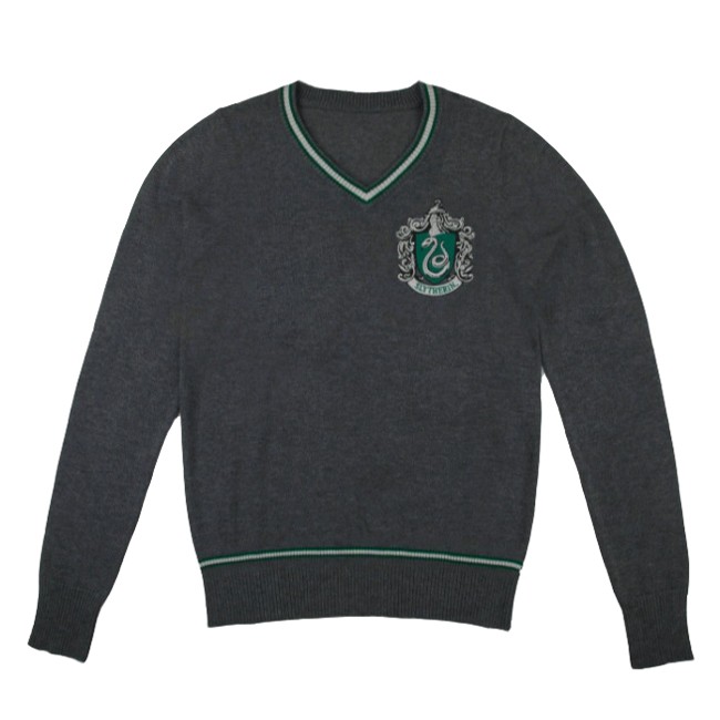 Harry Potter - Slytherin - Grey Knitted Sweater - X-Small