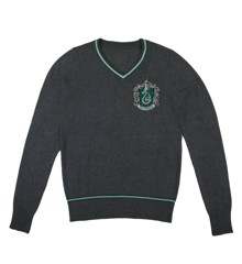 Harry Potter - Slytherin - Grå Strikket Sweater - Medium
