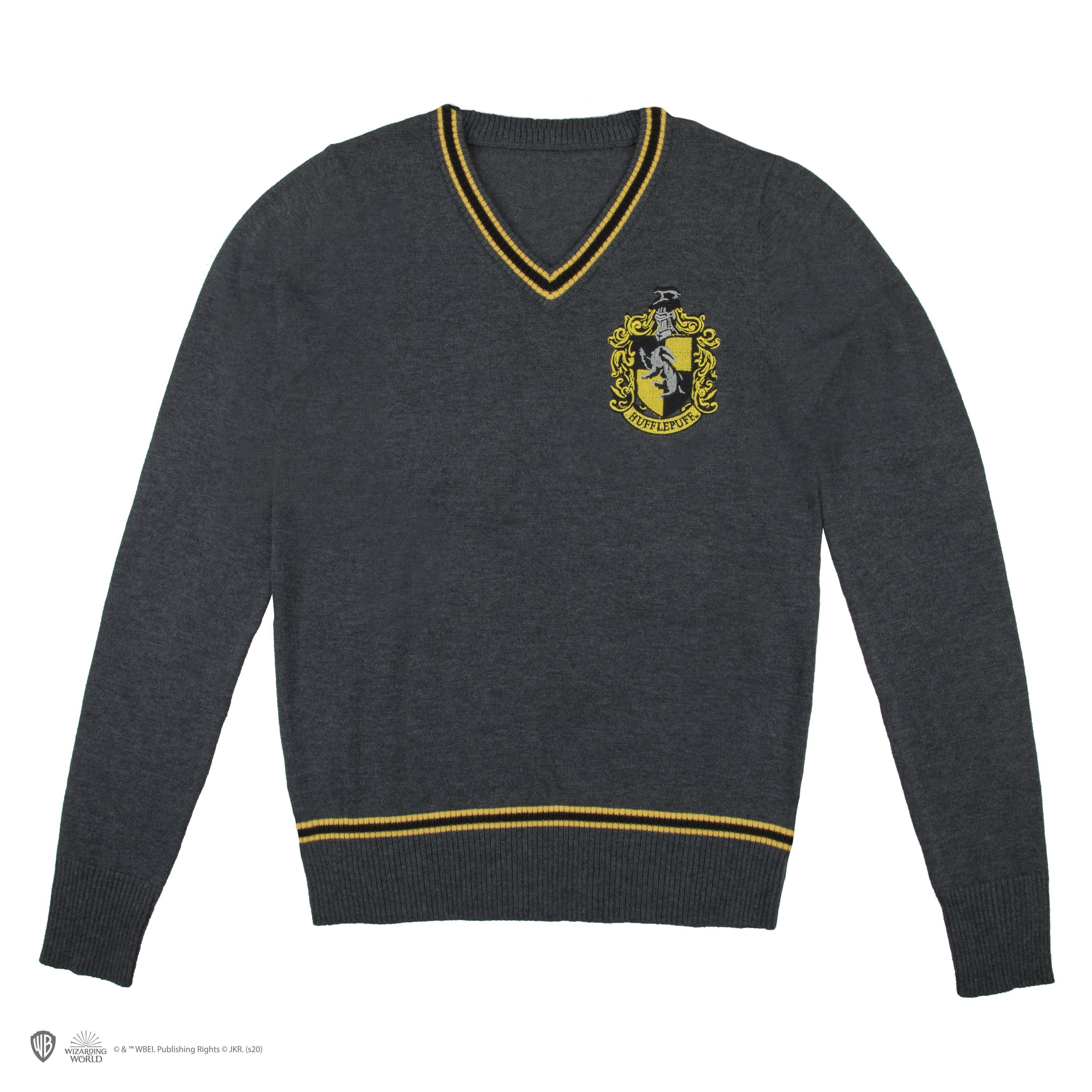 Harry Potter - Hufflepuff - Grey Knitted Sweater - Small - Fan-shop