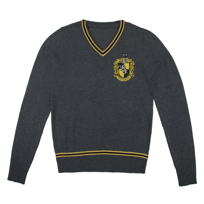 Harry Potter - Hufflepuff - Grey Knitted Sweater - Medium