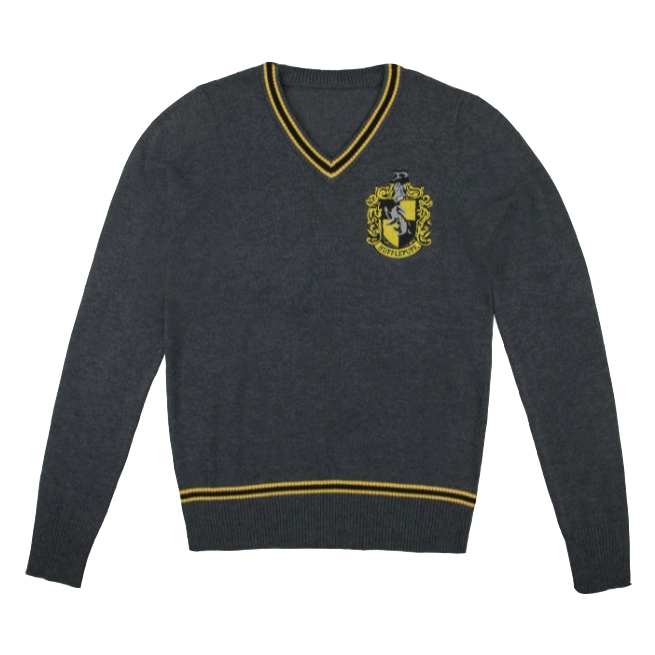 Harry Potter - Hufflepuff - Grey Knitted Sweater - Large - Fan-shop