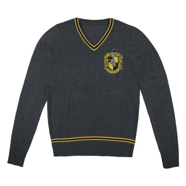 Harry Potter - Hufflepuff - Grey Knitted Sweater - Large