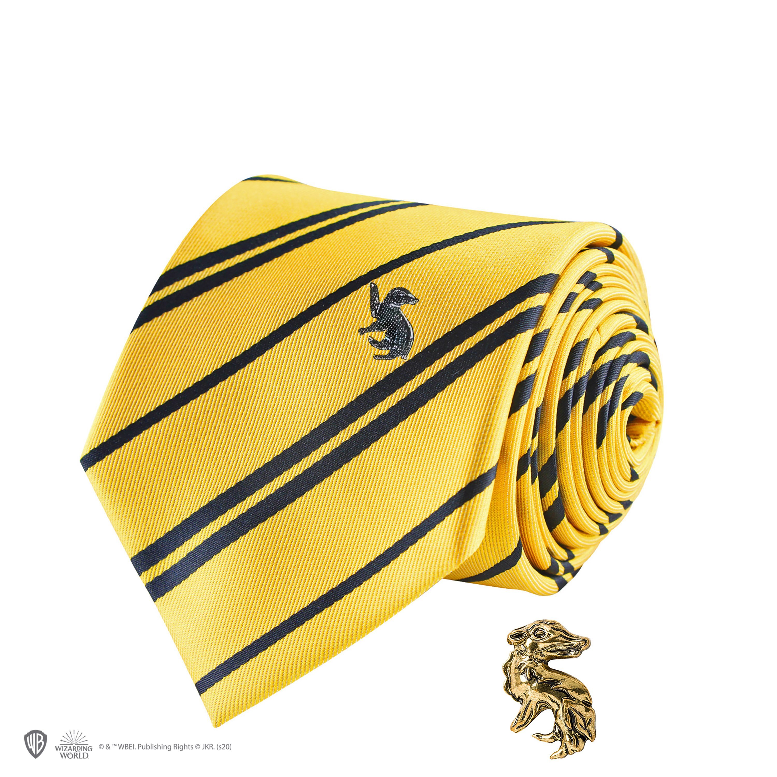 Harry Potter - Hufflepuff - Deluxe Tie with metal pin