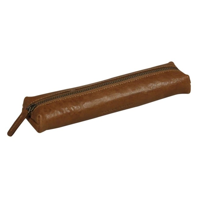 Clairefontaine - Flying Spirit - Mini leather pencil case - Cognac