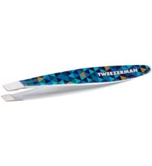 Tweezerman - Mini  Pincet Skrå Blue Mosaic